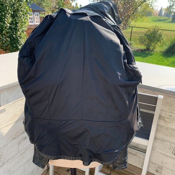 Vintage 90s Black Leather Motorcycle Biker Moto Jacket - Picture 7 of 16